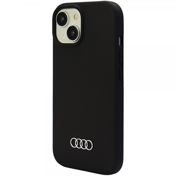 Audi iPhone 15 Cover Silikone Sort
