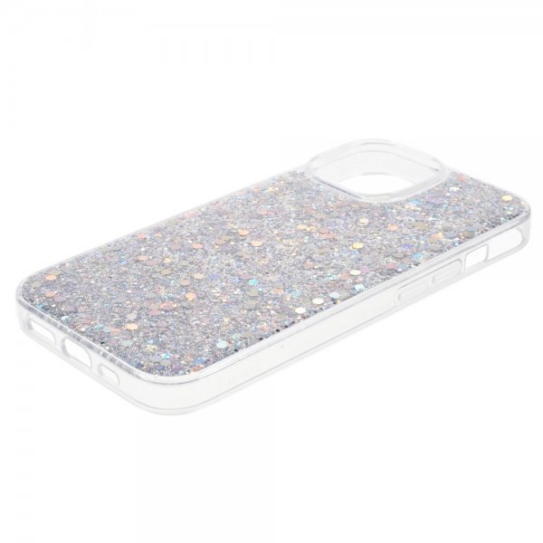 Nordic Covers iPhone 15 Cover Sparkle Series Stardust Silver