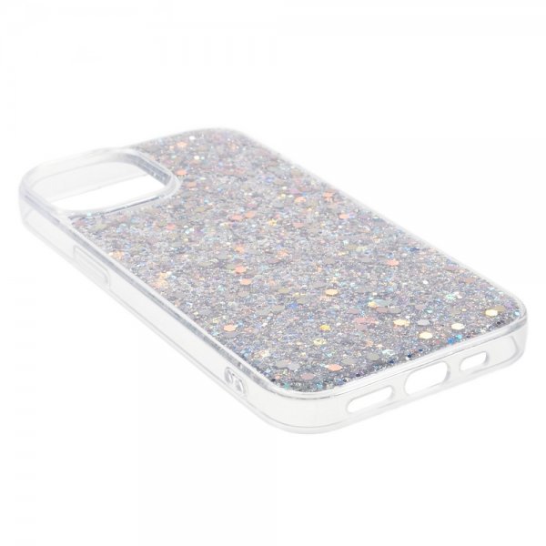 Nordic Covers iPhone 15 Cover Sparkle Series Stardust Silver