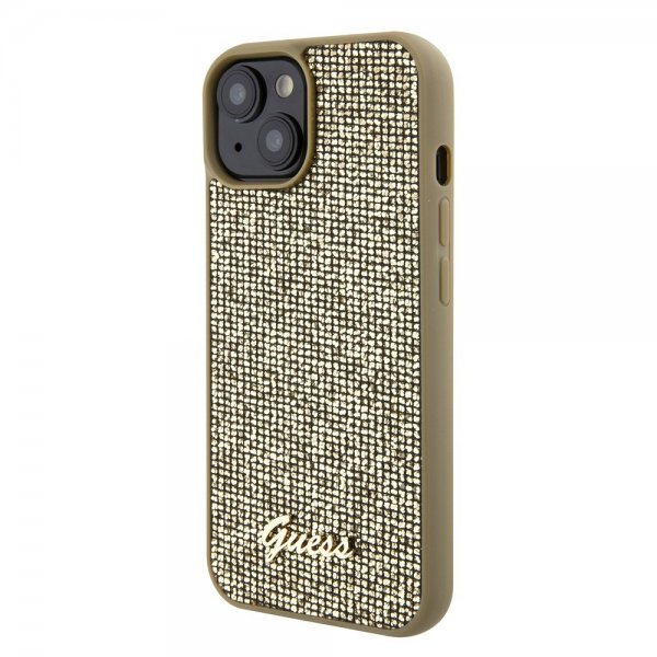 Guess iPhone 15 Cover Square Mirror Guld