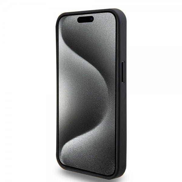 Mercedes Benz iPhone 15 Cover Stjernemønster MagSafe Sort
