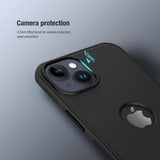 Nillkin iPhone 15 Cover Super Frosted Shield Pro Logo Hole Blå