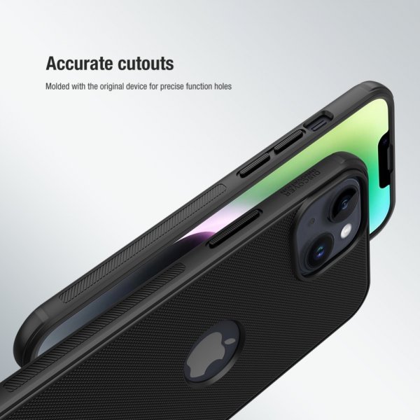Nillkin iPhone 15 Cover Super Frosted Shield Pro Logo Hole Sort