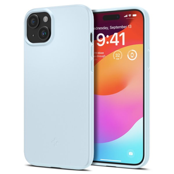 Spigen iPhone 15 Cover Thin Fit Mute Blue
