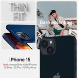 Spigen iPhone 15 Cover Thin Fit Navy Blue