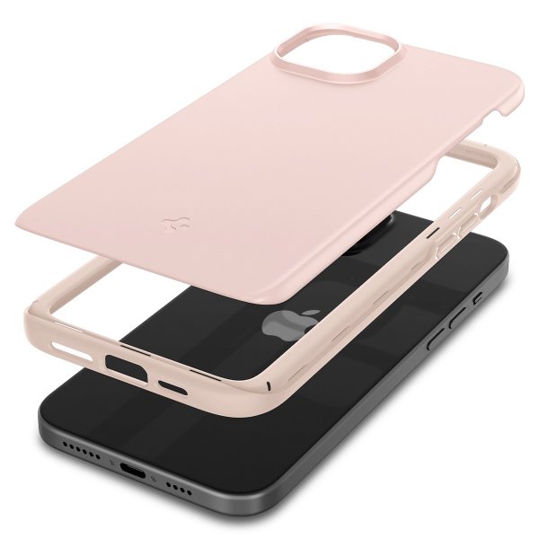 Spigen iPhone 15 Cover Thin Fit Pink Sand
