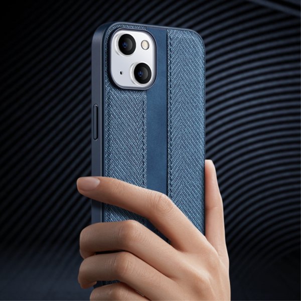 X-Level iPhone 15 Cover Stoftekstur Blå