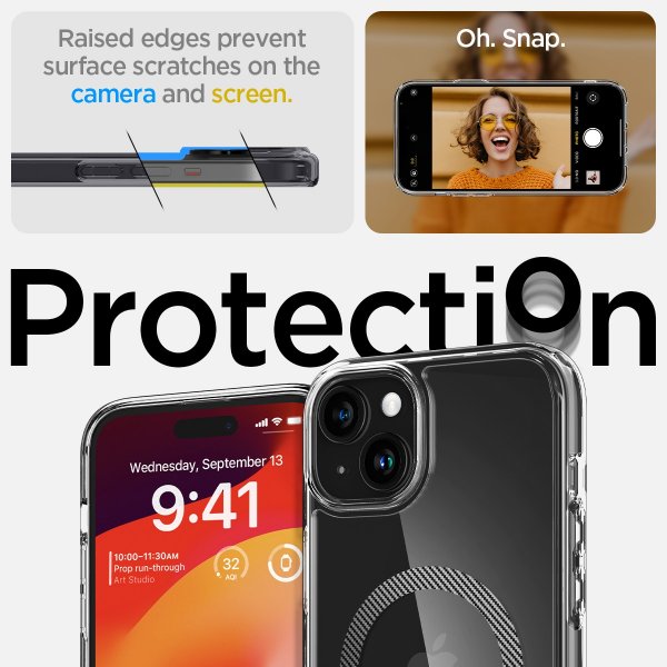 Spigen iPhone 15 Cover Ultra Hybrid MagFit Carbon Fiber