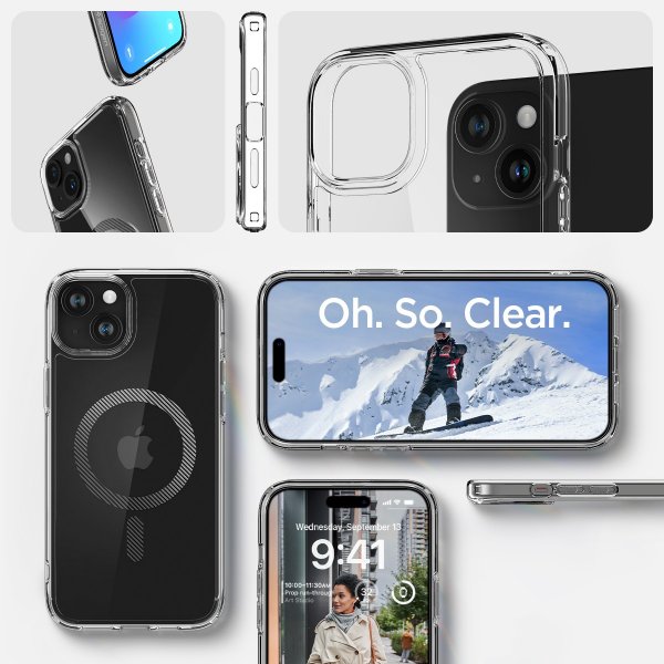 Spigen iPhone 15 Cover Ultra Hybrid MagFit Carbon Fiber