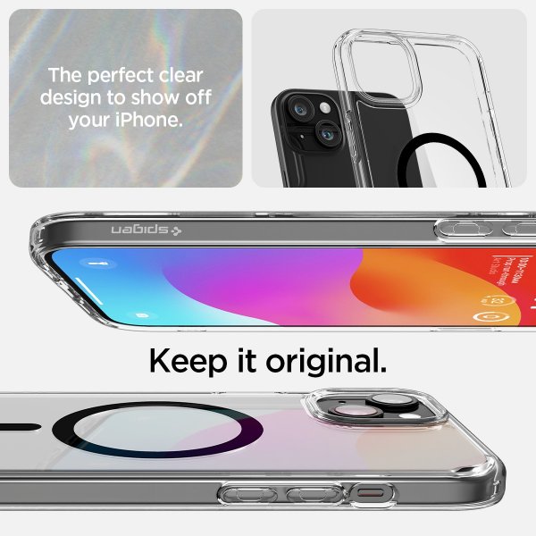 Spigen iPhone 15 Cover Ultra Hybrid MagFit Sort