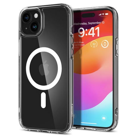 Spigen iPhone 15 Cover Ultra Hybrid MagFit Hvid