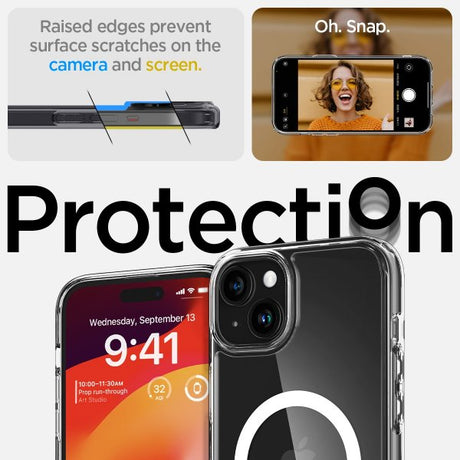 Spigen iPhone 15 Cover Ultra Hybrid MagFit Hvid