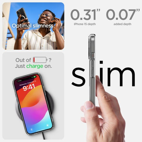 Spigen iPhone 15 Cover Ultra Hybrid MagFit Hvid