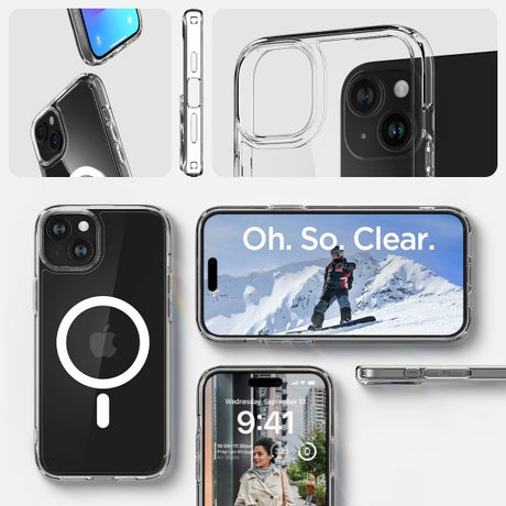 Spigen iPhone 15 Cover Ultra Hybrid MagFit Hvid