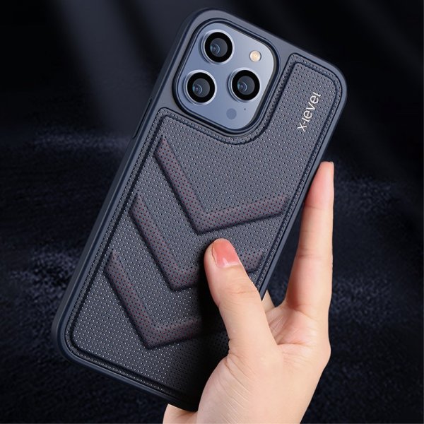 X-Level iPhone 15 Cover V-shape Blå