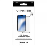 Vivanco iPhone 15 Skærmbeskyttelse Fuld Skærm