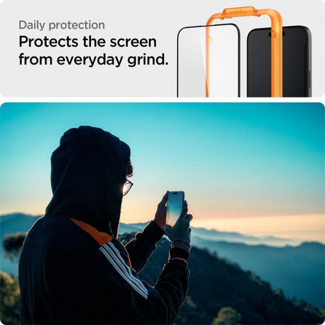 Spigen iPhone 15 Skærmbeskyttelse GLAS.tR ALIGNmaster 2-pak