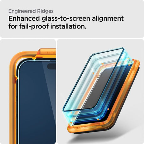 Spigen iPhone 15 Skærmbeskyttelse GLAS.tR ALIGNmaster 2-pak