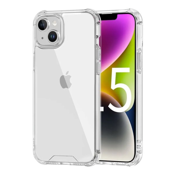 iPhone 15 Cover Stødsikkert Gennemsigtigt