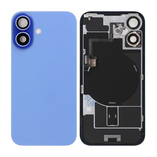 iPhone 16 Bagside Glas - Blå