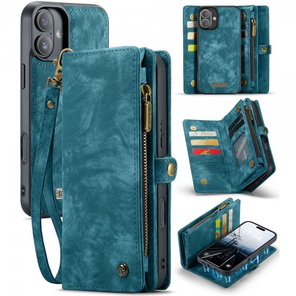 CaseMe iPhone 16 Etui 008 Series Aftageligt Cover Blå
