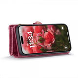 CaseMe iPhone 16 Etui 008 Series Aftageligt Cover Rød