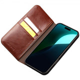 Qialino iPhone 16 Cover Ægte Læder Brun