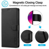 Lc.Imeeke iPhone 16 Cover med Kortlomme og Stativfunktion, Sort