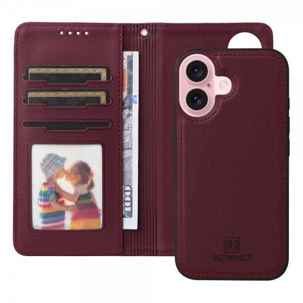 Betopnice iPhone 16 Cover med Aftageligt Cover 005 Rød