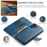 Dg.Ming iPhone 16 Cover med Aftageligt Cover Blå
