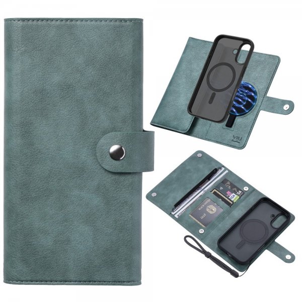 VILI iPhone 16 Etui med Aftageligt Cover GV Series MagSafe Grøn
