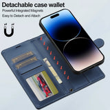 Lc.Imeeke iPhone 16 Cover med Aftageligt Etui L2 Series MagSafe Blå