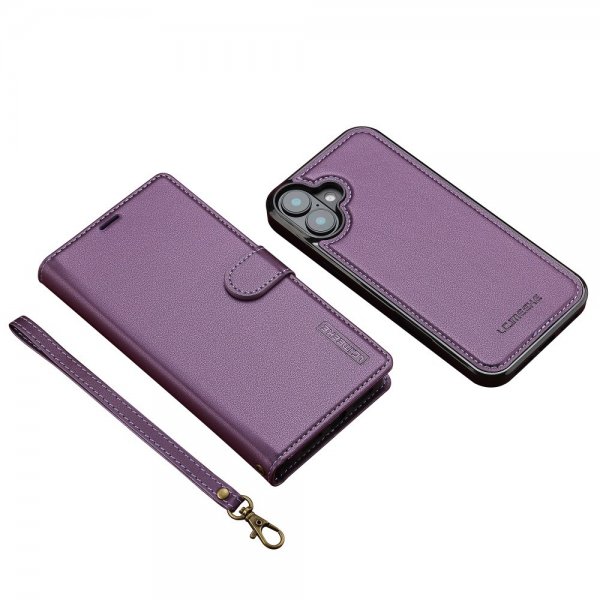 Lc.Imeeke iPhone 16 Cover med Aftageligt Etui L2 Series MagSafe Lilla
