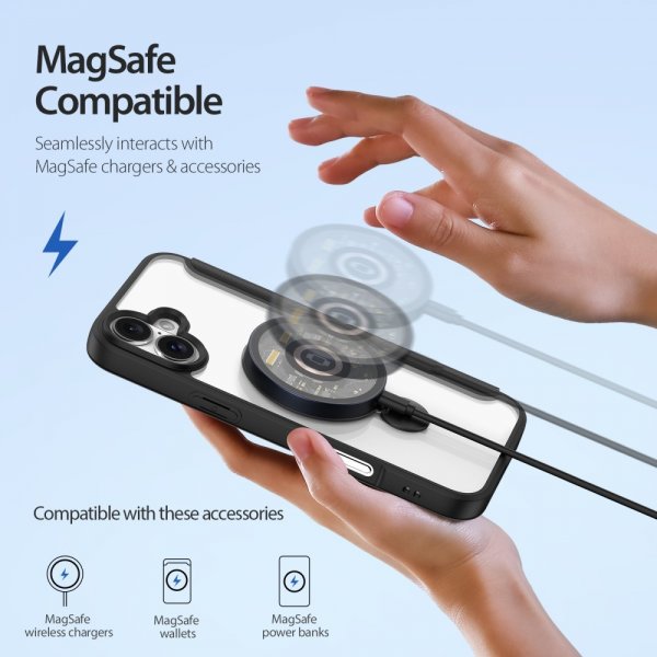 Dux Ducis iPhone 16 Cover Skin X Pro Series Kickstand MagSafe Sort