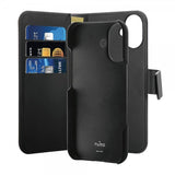 Puro iPhone 16 Cover Wallet Detachable 2-i-1 Sort