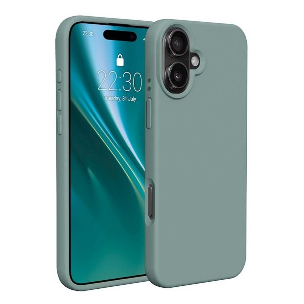 iPhone 16 Cover Silikone Mørkegrøn