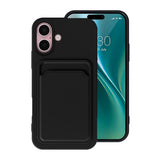 iPhone 16 Cover Kortholder Sort