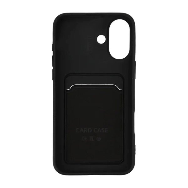 iPhone 16 Cover Kortholder Sort