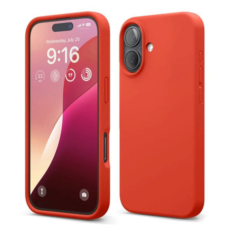 Rvelon iPhone 16 Cover Silikone Rød