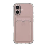 iPhone 16 Cover Kortholder Stødsikkert Sort