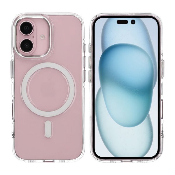 Rvelon iPhone 16 Cover Kamerakant MagSafe Transparent