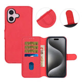 Rvelon iPhone 16 Cover Magnetisk Aftageligt Etui Rød