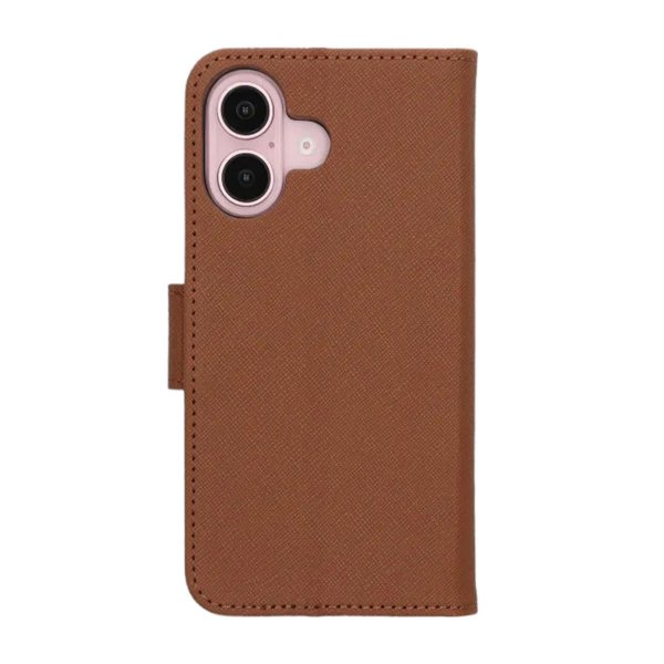 iPhone 16 Cover med Stativ Brun