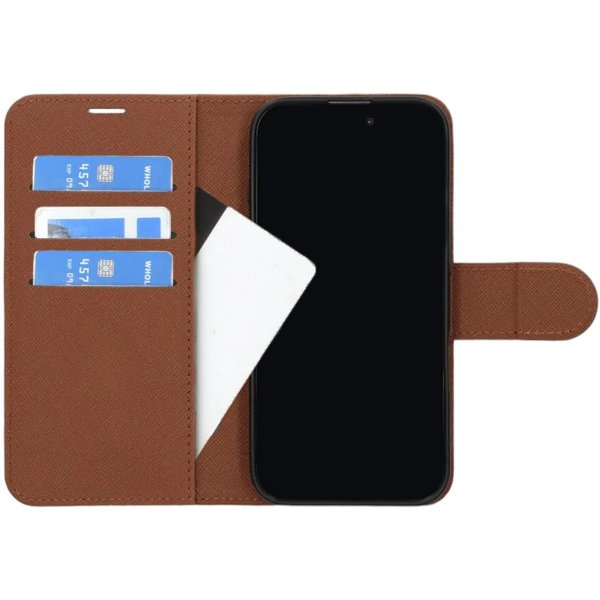 iPhone 16 Cover med Stativ Brun