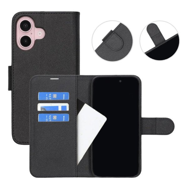 iPhone 16 Cover med Stativ Sort