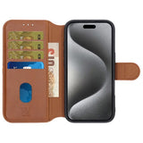 Rvelon iPhone 16 Cover 4 Kortrum MagSafe Brun