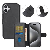 Rvelon iPhone 16 Cover 4 Kortrum MagSafe Sort