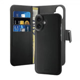 Puro iPhone 16 Plus Cover Wallet Detachable 2-i-1 Sort