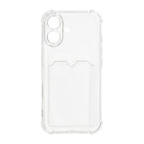 iPhone 16 Plus Cover Kortholder Stødsikkert Gennemsigtigt