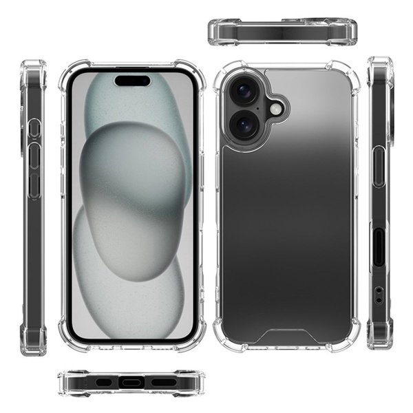 iPhone 16 Plus Cover Stødsikker Transparent